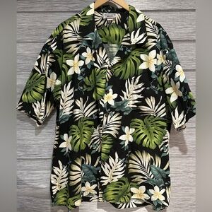Pacific Legend Men's Size 3XL White  Floral Short Sleeve Made in Hawaii